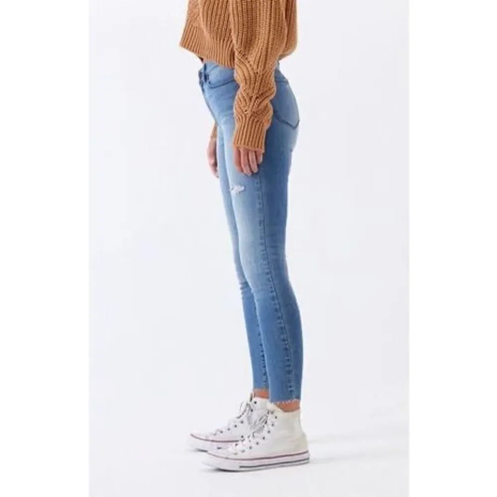 Womens Pacsun Super Stretch Raw Hem Festival Ankle Jeggings Jeans - Sz 25